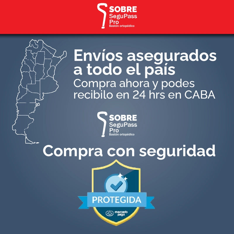 SEGUPASS PRO | Bastón Ortopédico Regulable Plegable con Linterna LED